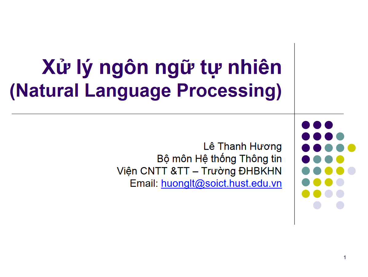 Xử lý ngôn ngữ tự nhiên